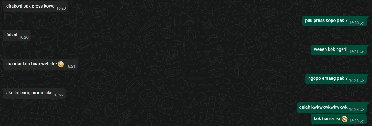 Chat dari Paketu Yadie Wong