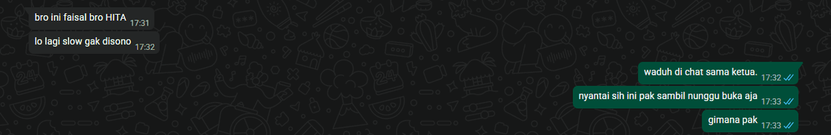 Chat dari Pakpress Faisal Amir